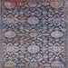 Square Mid-Century Modern Black Oriental Rug, urb2762