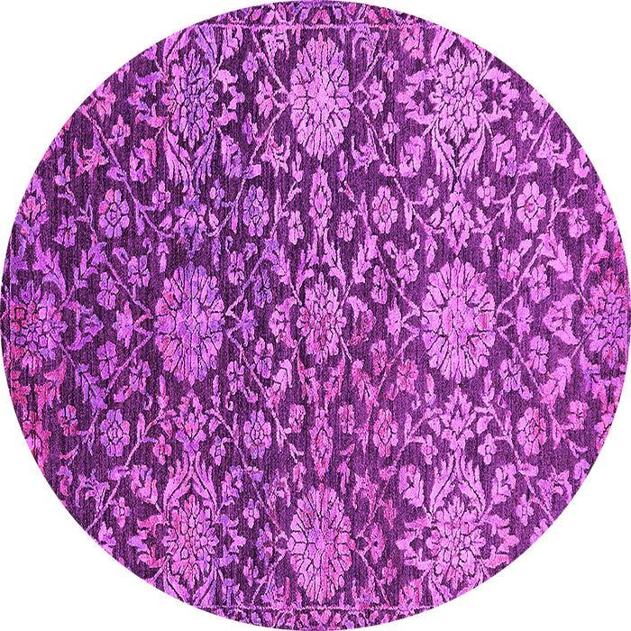 Round Oriental Pink Industrial Rug, urb2762pnk