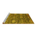 Sideview of Machine Washable Oriental Yellow Industrial Rug, wshurb2762yw