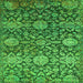 Square Oriental Green Industrial Rug, urb2762grn