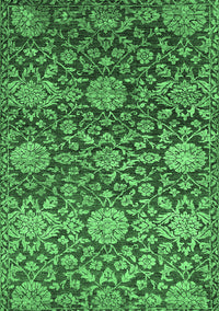 Oriental Emerald Green Industrial Rug, urb2762emgrn