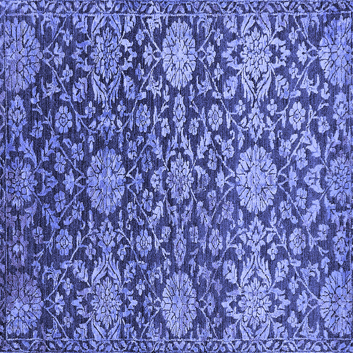 Square Oriental Blue Industrial Rug, urb2762blu