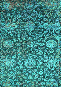 Oriental Turquoise Industrial Rug, urb2762turq