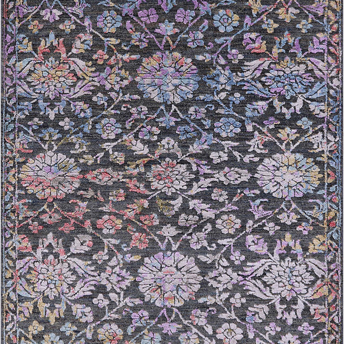 Mid-Century Modern Black Oriental Rug, urb2762