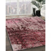 Machine Washable Industrial Modern Saffron Red Rug in a Family Room, wshurb2763