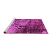 Sideview of Machine Washable Oriental Pink Industrial Rug, wshurb2763pnk