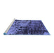 Sideview of Machine Washable Oriental Blue Industrial Rug, wshurb2763blu