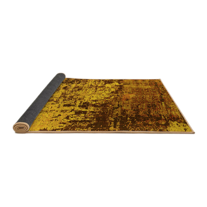 Sideview of Oriental Yellow Industrial Rug, urb2763yw