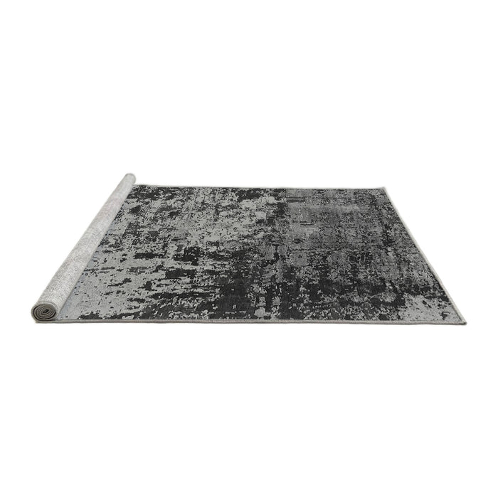 Sideview of Machine Washable Oriental Gray Industrial Rug, wshurb2763gry