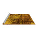 Sideview of Machine Washable Oriental Yellow Industrial Rug, wshurb2763yw