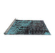 Sideview of Machine Washable Oriental Light Blue Industrial Rug, wshurb2763lblu