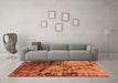 Machine Washable Oriental Orange Industrial Area Rugs in a Living Room, wshurb2763org