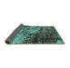 Sideview of Oriental Turquoise Industrial Rug, urb2763turq