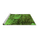 Sideview of Machine Washable Oriental Green Industrial Area Rugs, wshurb2763grn