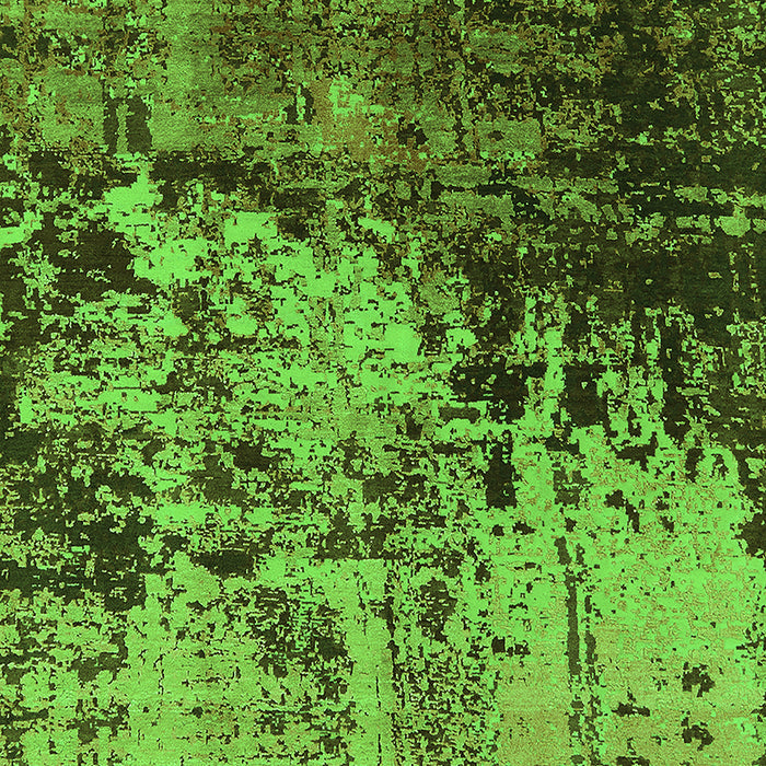 Machine Washable Oriental Green Industrial Area Rugs, wshurb2763grn