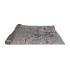 Sideview of Mid-Century Modern Cloudy Gray Oriental Rug, urb2764