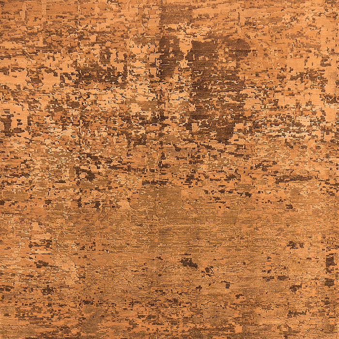 Square Oriental Orange Industrial Rug, urb2764org