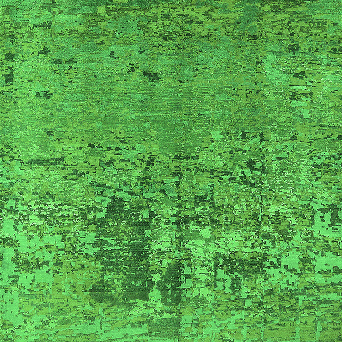 Square Oriental Green Industrial Rug, urb2764grn