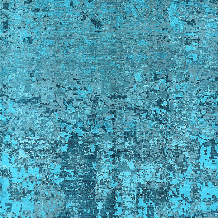 Machine Washable Oriental Light Blue Industrial Rug, wshurb2764lblu