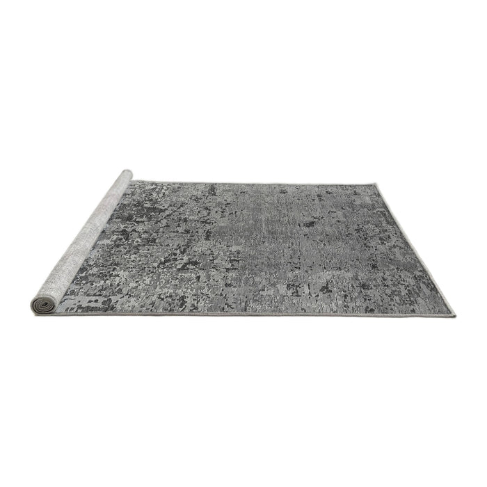 Sideview of Machine Washable Oriental Gray Industrial Rug, wshurb2764gry