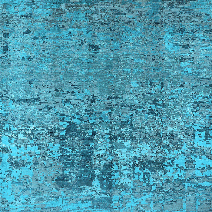 Square Oriental Light Blue Industrial Rug, urb2764lblu