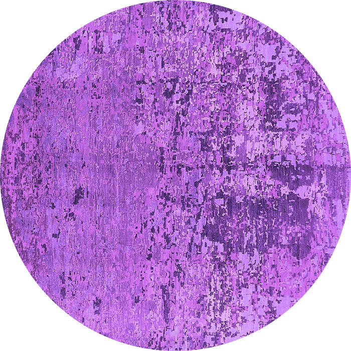 Round Oriental Purple Industrial Rug, urb2764pur