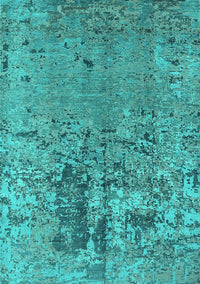 Oriental Turquoise Industrial Rug, urb2764turq