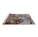 Sideview of Machine Washable Industrial Modern Bakers Brown Rug, wshurb2765