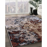 Mid-Century Modern Bakers Brown Oriental Rug, urb2765