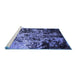 Sideview of Machine Washable Oriental Blue Industrial Rug, wshurb2765blu