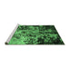 Sideview of Machine Washable Oriental Emerald Green Industrial Area Rugs, wshurb2765emgrn