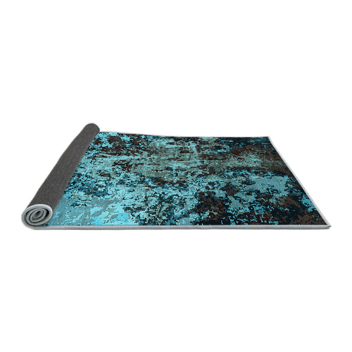 Sideview of Oriental Light Blue Industrial Rug, urb2765lblu