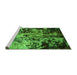 Sideview of Machine Washable Oriental Green Industrial Area Rugs, wshurb2765grn