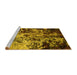 Sideview of Machine Washable Oriental Yellow Industrial Rug, wshurb2765yw