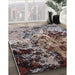 Mid-Century Modern Bakers Brown Oriental Rug in Family Room, urb2765