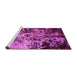 Sideview of Machine Washable Oriental Pink Industrial Rug, wshurb2765pnk