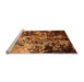 Sideview of Machine Washable Oriental Orange Industrial Area Rugs, wshurb2765org