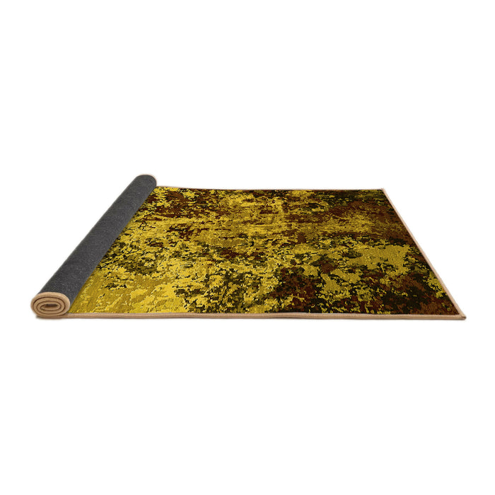Sideview of Oriental Yellow Industrial Rug, urb2765yw