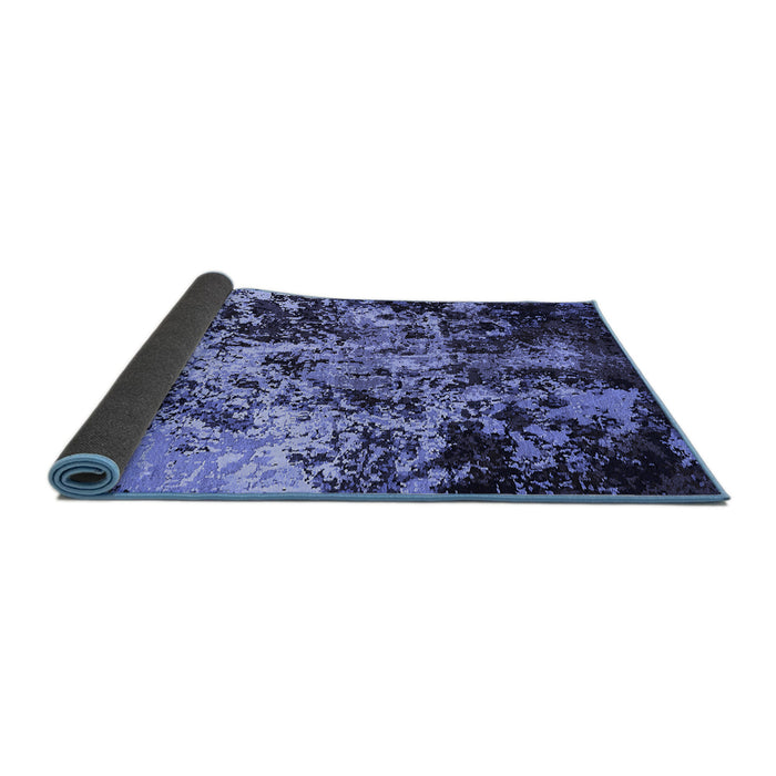 Sideview of Oriental Blue Industrial Rug, urb2765blu