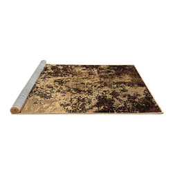 Sideview of Machine Washable Oriental Brown Industrial Rug, wshurb2765brn