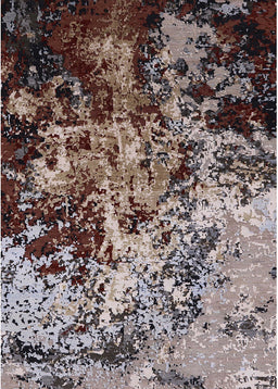 Mid-Century Modern Bakers Brown Oriental Rug, urb2765