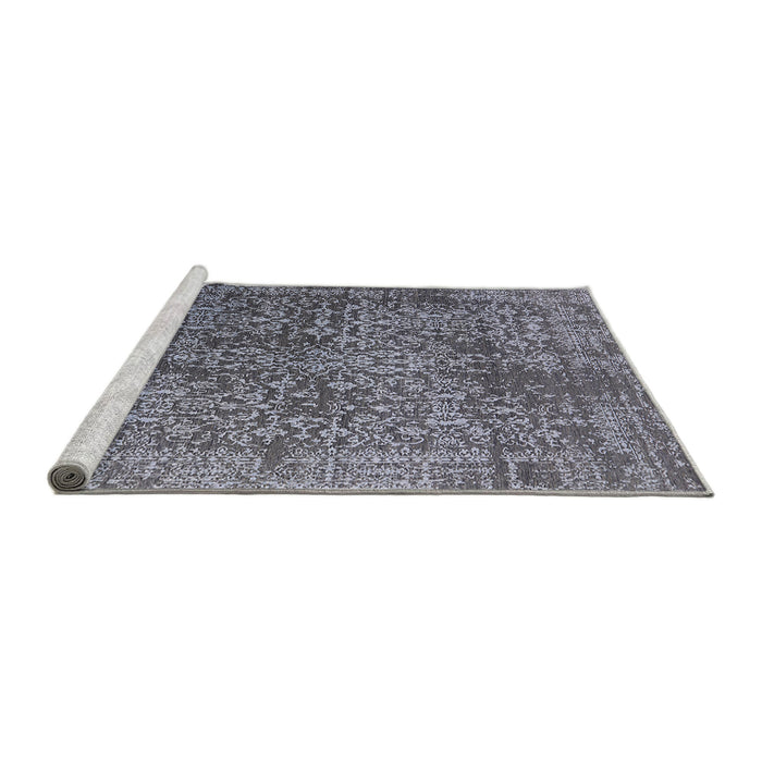 Sideview of Machine Washable Industrial Modern Gray Rug, wshurb2766