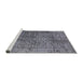 Sideview of Machine Washable Industrial Modern Gray Rug, wshurb2766