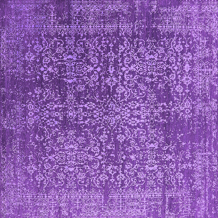 Square Machine Washable Oriental Purple Industrial Area Rugs, wshurb2766pur