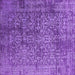 Square Machine Washable Oriental Purple Industrial Area Rugs, wshurb2766pur