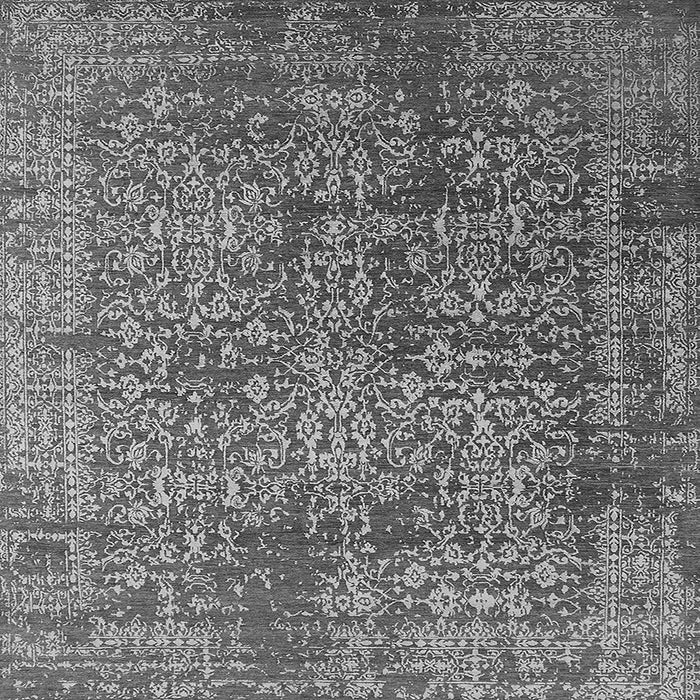 Square Oriental Gray Industrial Rug, urb2766gry