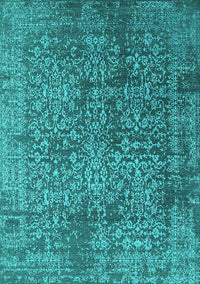 Oriental Turquoise Industrial Rug, urb2766turq