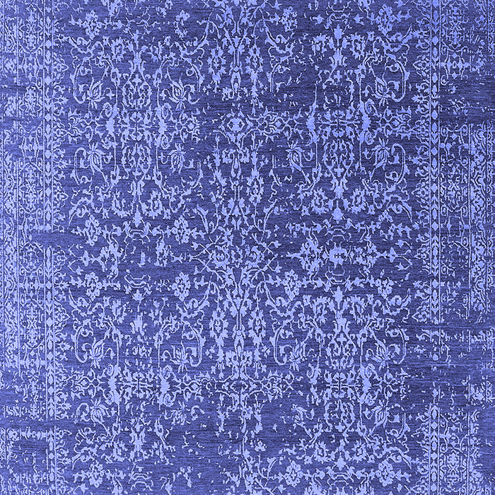 Machine Washable Oriental Blue Industrial Rug, wshurb2766blu