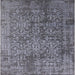 Square Mid-Century Modern Gray Oriental Rug, urb2766