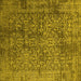 Square Oriental Yellow Industrial Rug, urb2766yw